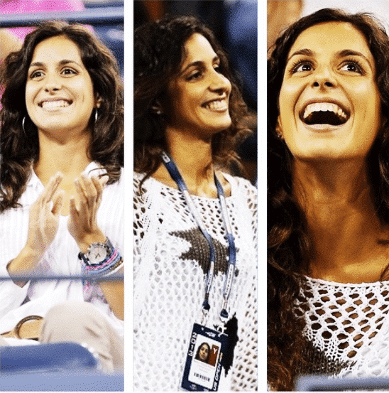 Xisca Perello, vrouw van toptennisser Rafael Nadal, kan heel mooi lachen.